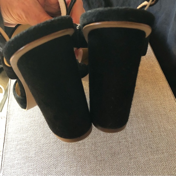 BOTKIER New York Halle black suede slingback block round heel sandal pump 6.5 - Picture 8 of 9